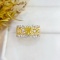 14k Gold 0.88 Ctw Natural Yellow Diamond & Diamond Ring