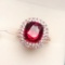 14k Gold 4.5 Ct Natural Tourmaline & Diamond Ring/pendant