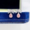 14k Gold 0.46 Ctw Natural Pink Diamond & Diamond Earrings