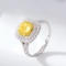 14k Gold 1.73 Ctw Natural Yellow Diamond & Diamond Ring