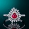 14k Gold 0.60 Ctw Natural Ruby & Diamond Ring