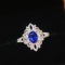 14k Gold 1.76 Ctw Natural Sapphire & Diamond Ring