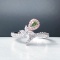 14k Gold 0.49 Ctw Natural Green Diamond & Diamond Ring