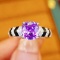 14k Gold 2.21 Ctw Natural Sapphire & Diamond Ring