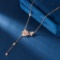 14k Gold 0.36 Ctw Natural H Diamond & Flowers Necklace