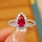 14k Gold 1.40 Ctw Natural Ruby & Diamond Ring
