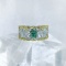 14k Gold 0.47 Ctw Natural Green Diamond & Diamond Ring