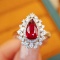 14k Gold 1.59 Ctw Natural Ruby & Diamond Ring/pendant