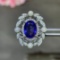 14k Gold 1.94 Ctw Natural Tanzanite & Diamond Ring