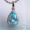 14k Gold 1.58 Ctw Natural Aquamarine & Diamond Pendant