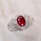 14k Gold 1.50 Ctw Natural Ruby & Diamond Ring