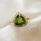 14k Gold 3.90 Ct Natural Tourmaline & Solitaire Ring
