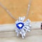 14k Gold 1.65 Ctw Natural Sapphire & Diamond Brooch/pendant