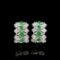 14k Gold 1.45 Ctw Natural Emerald & Diamond Earrings