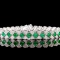14k Gold 5.53 Ctw Natural Emerald & Diamond Bracelet