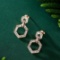 14k Gold 0.76 Ct Natural H Diamond Earrings