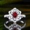 14k Gold 1.28 Ctw Natural Ruby & Diamond Ring