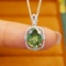 14k Gold 2.09 Ctw Natural Sapphire & Diamond Pendant