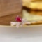 14k Gold 0.63 Ctw Vivid Red Natural Ruby & Diamond Ring