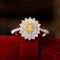 14k Gold 0.80 Ctw Natural Yellow Diamond & Diamond Ring