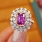 14k Gold 1.98 Ctw Natural Sapphire & Diamond Ring