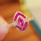 14k Gold 0.89 Ctw Natural Ruby & Diamond Ring