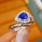 14k Gold 1.24 Ctw Natural Sapphire & Diamond Ring