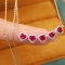 14k Gold 1.72 Ctw Natural Ruby & Diamond Necklace