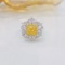14k Gold 2.76 Ctw Natural Yellow Diamond & Diamond Ring/pendant