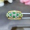 14k Gold 1.77 Ctw Vivid Green Natural Emerald & Diamond Ring