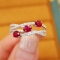 14k Gold 0.90 Ctw Natural Ruby & Diamond Ring