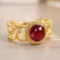 14k Gold 1.16 Ctw Natural Ruby & Diamond Ring