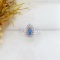 14k Gold 0.63 Ctw Natural Blue Diamond & Diamond Ring