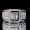Gia Certified 14k Gold 1.4 Ctw Natural E Si1 Round Diamond & Men¡¯s Ring
