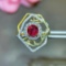 14k Gold 1.13 Ctw Natural Spinel & Diamond Ring