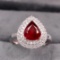 14k Gold 1.88 Ctw Natural Ruby & Diamond Ring/pendant