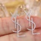 14k Gold 0.6 Ct Natural H Diamond Earrings