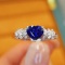 14k Gold 1.20 Ctw Natural Sapphire & Diamond Ring