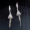 14k Gold 1.38 Ctw Natural H Diamond Earrings