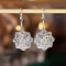 14k Gold 0.80 Ct Natural H Diamond & Flowers Earrings
