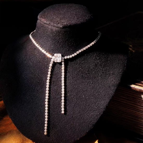 14k Gold 2.00 Ct Natural H Diamond Necklace