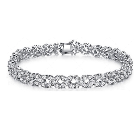 14k Gold 4.50 Ct Natural H Diamond Bracelet