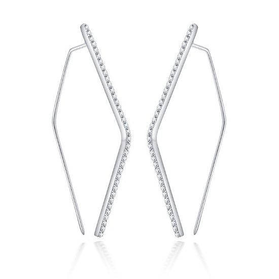 14k Gold 1.20 Ct Natural H Diamond Earrings