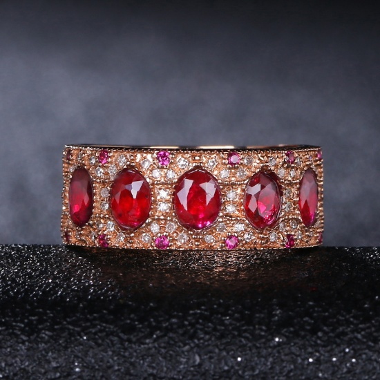 14k Gold 1.28 Ct Natural Ruby & Diamond Ring