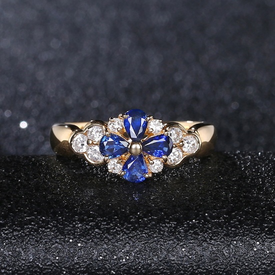 14k Gold 0.88 Ct Natural Sapphire & Diamond Ring