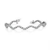 14k Gold 2.44 Ct Natural H Diamond Bracelet