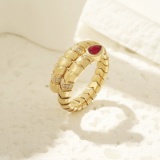 14k Gold 0.45 Ctw Natural Ruby & Diamond & Art Deco Ring