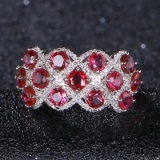 14k Gold 2.88 Ct Natural Ruby & Diamond Ring