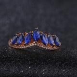 14k Gold 1.39 Ct Natural Sapphire & Diamond Ring