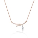 14k Gold 0.24 Ct Natural H Diamond Necklace